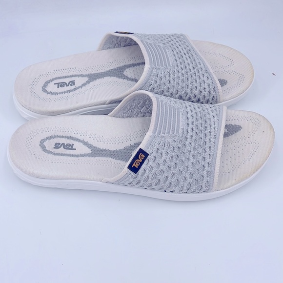 Teva Terra-float 2 Knit Slide Bright White Color Sandals Size 7 USA - Picture 6 of 11